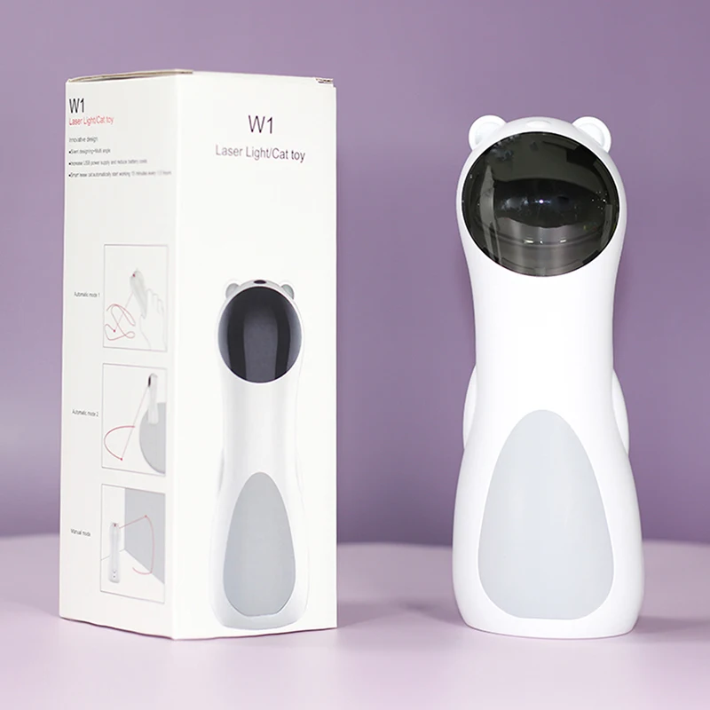 Лазерная указка забавная игрушка для кошек Автоматическое вращение тренировка