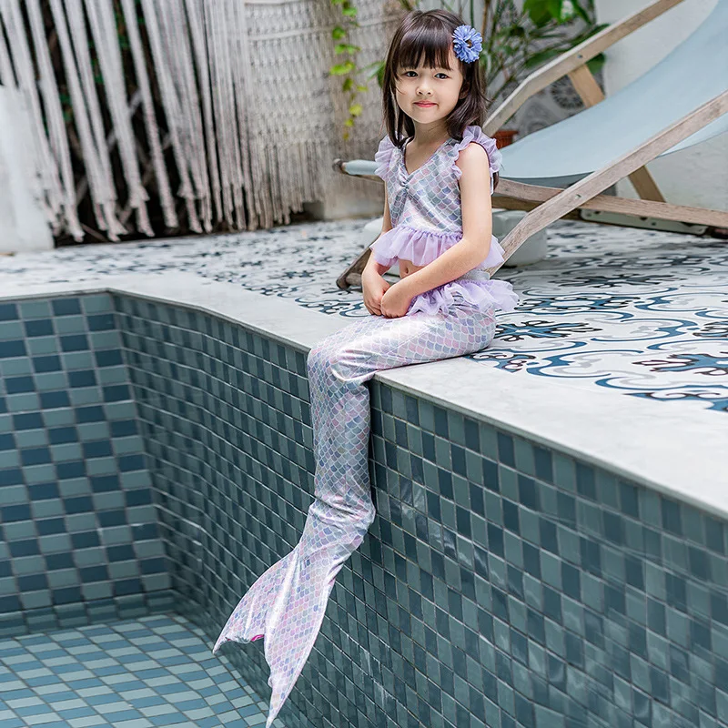 Женский Детский костюм Русалочки купальный моноласт хвост русалки для косплея