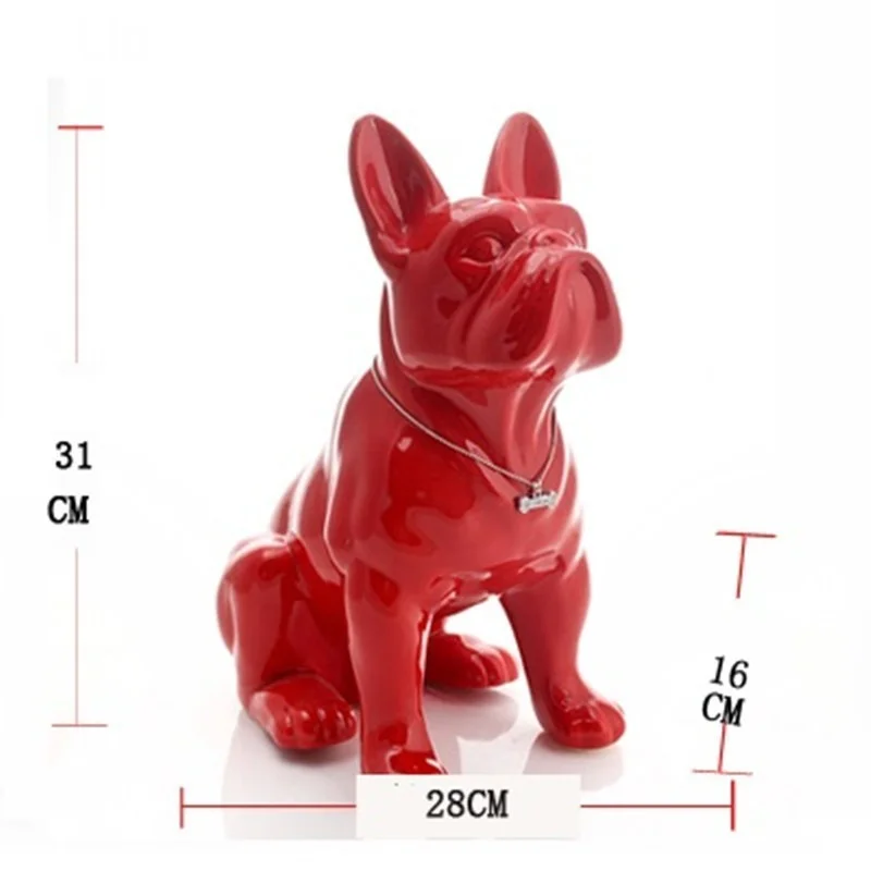 

Crafts Home Decoration Ceramic French Bulldog Dog Decoration Opening Gift Pet Shop Model Interior Design Sample Room Soft Pack