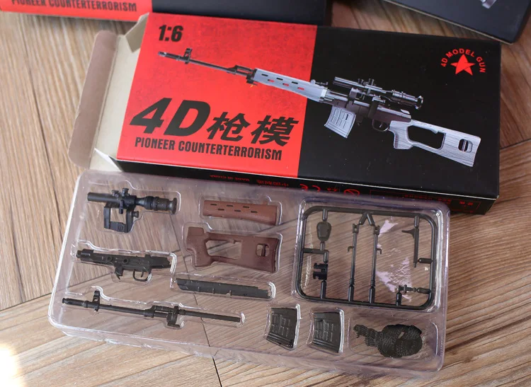 1:6 пушка в сборе модель снайперская винтовка 5 видов стилей SVD PSG 1 MK14 DSR TAC 50 оружие