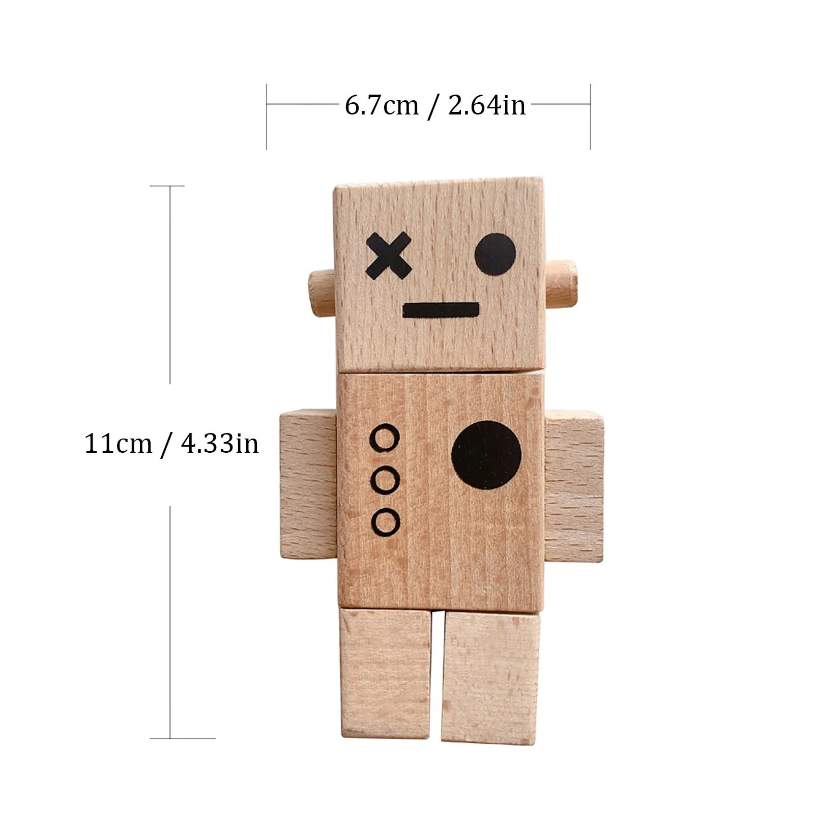 

Nordic Wooden Baby Toys Fashion Robot Toys For Kids Boy Wooden Diy Room Decor Presents Baby Block Children Goods Toys Gifts