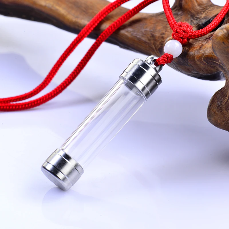 

5pcs Resin tube stainless steel screw cap necklace ashes cremation jewelry