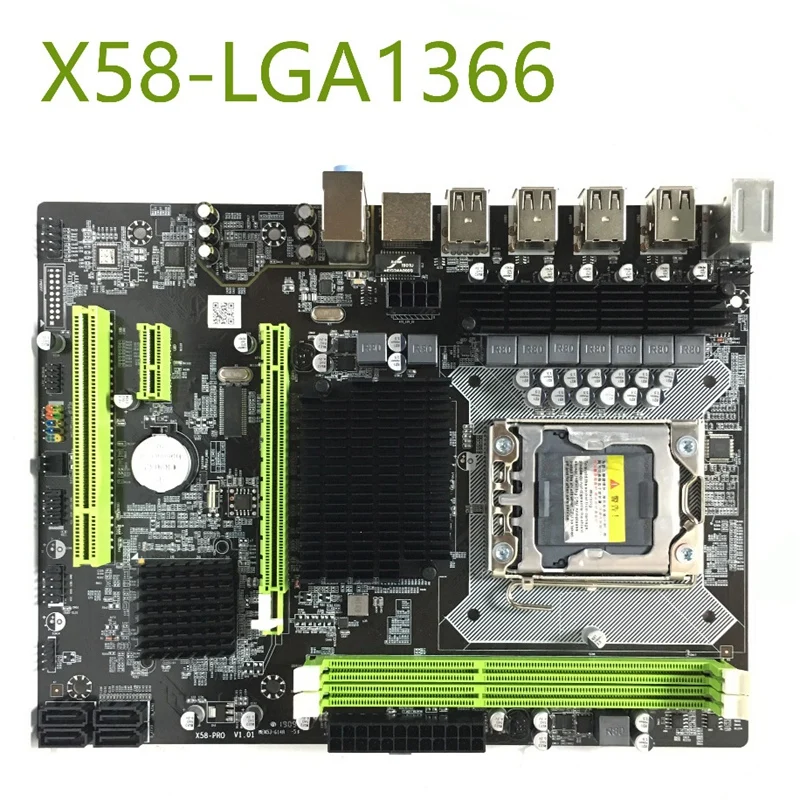 X58 Motherboard Lga 1366 Ddr3 Ecc/Reg Memory Support For Xeon X5550 X5675 X5680 X5690 E5520 E5540 Server | Компьютеры и офис