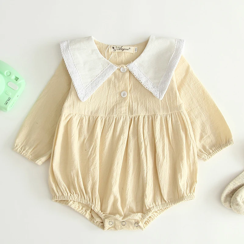 Детский комбинезон весенне-осенняя Милая юбка принцессы цельное Кружевное боди