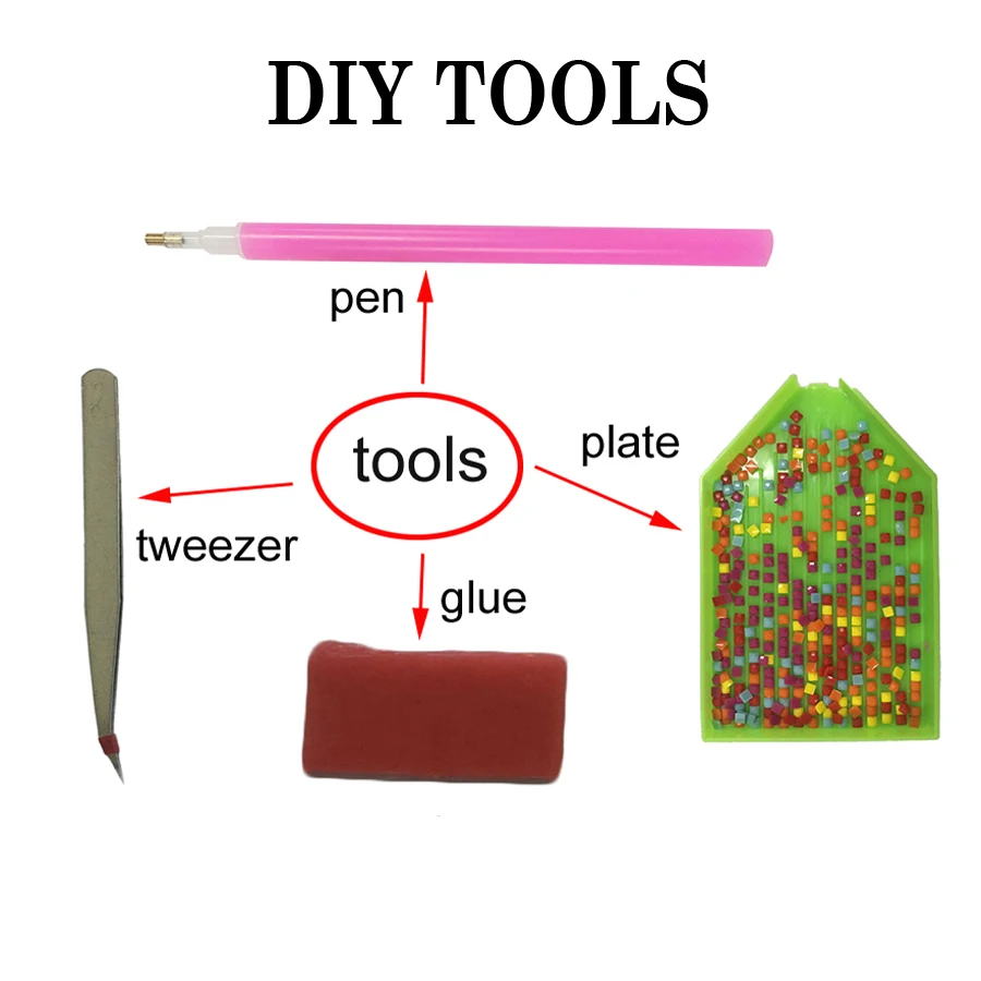 Набор для алмазной вышивки сделай сам 4 шт.|rhinestone painting|5d diy diamond5d |