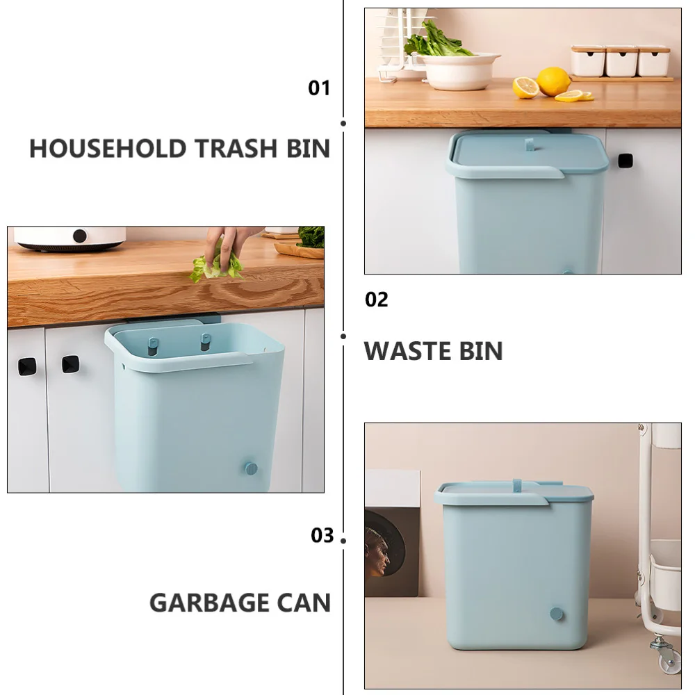 1 шт. бытовой мусорный бак настенный мусорное ведро защита от ударов при падении с