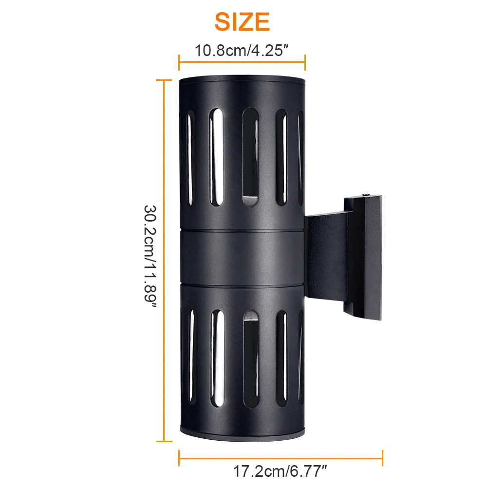 Новый абажур с двумя головками IP65 Водонепроницаемый светодиодный настенный