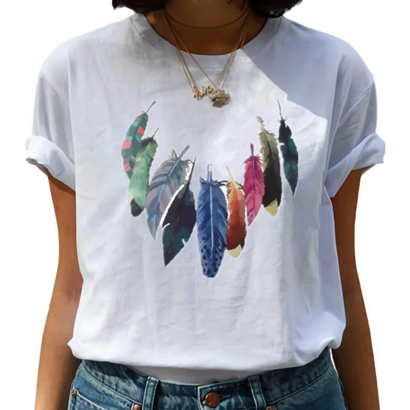 

New Plus Size T-shirts For Women Harajuku Summer T Shirt Fashion Tops VOGUE Printed Female T-shirt Casual Tee Woman Clothing