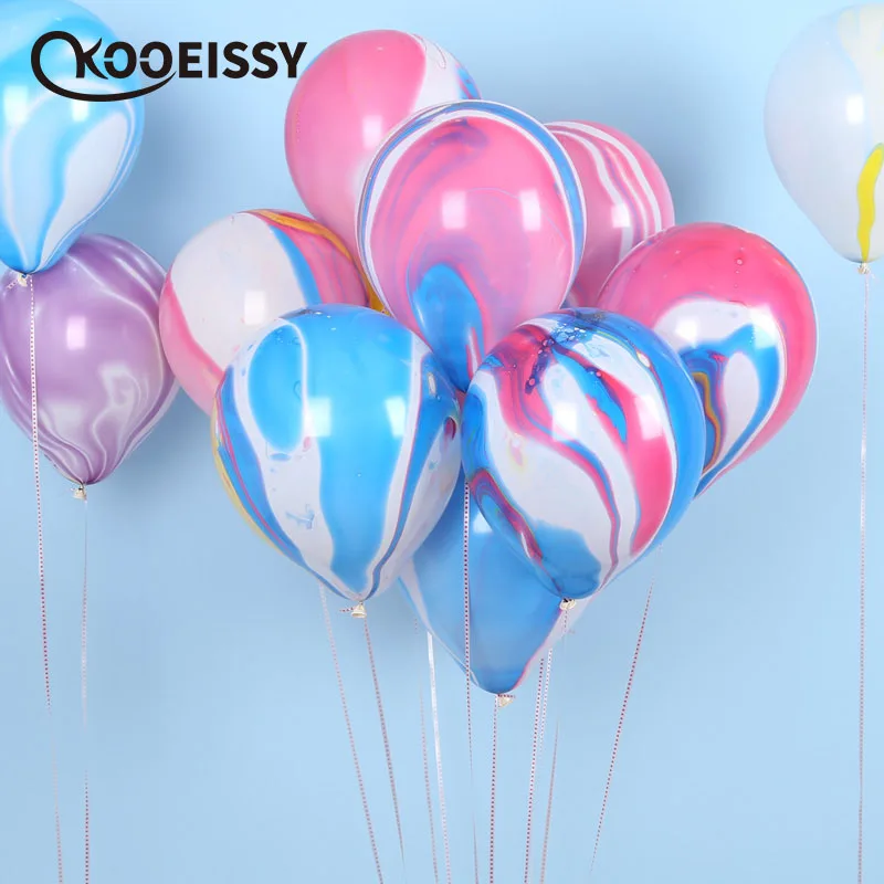 10 шт. разноцветные дюймовые шары для свадьбы Дня Святого Валентина агата мрамора