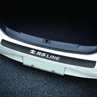 Для RENAULT RS LINE ARKANA MEGANE KAPTUR SANDERO автомобильный задний бампер нагрузка края защитные наклейки из углеродного волокна