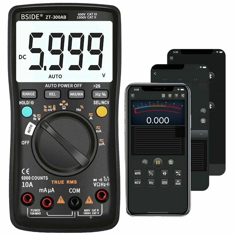 BSIDE ZT-300AB Digital Multimeter Wireless Technology Ammeter True RMS Auto Rang Intelligent Analog Voltmeter Capacitor Tester | Игрушки и