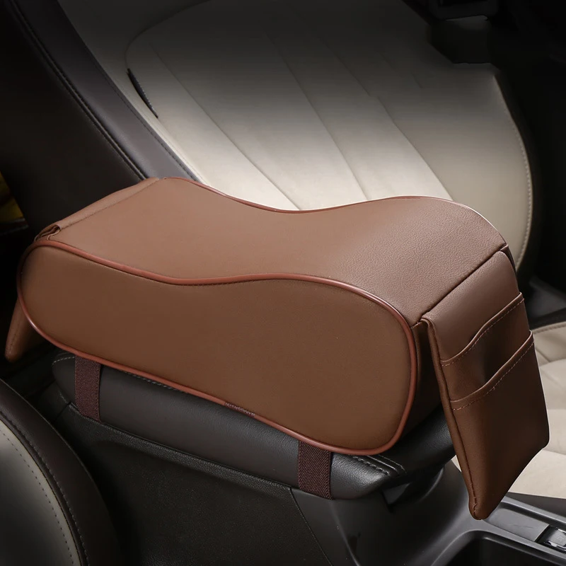 Кожаный Автомобильный центральный подлокотник черная Автомобильная