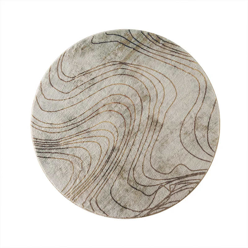 

Круглый Пушистый Ковер для дома, мягкий круглый ковер для гостиной, современный дизайн, ковер для спальни, ковер для компьютерного стула, на...