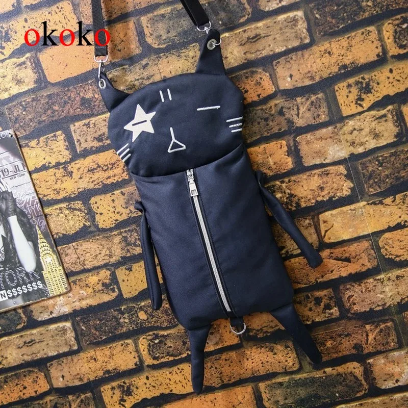 Рюкзак для женщин детей милый мультяшный Кот рюкзак Повседневный студенческий