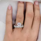 Новое поступление 2022, ювелирные изделия серебряного цвета для невесты, комплект обручальных и свадебных колец из стерлингового серебра, парные кольца R5501