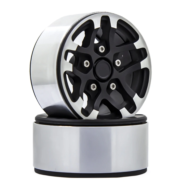 

U50F Alluminum Alloy Lock Tire Hub Wheels Model Metal Made Wheel Hub Compatible with:TRX4 SCX10 for Car Toy 1/10 Crawler Car