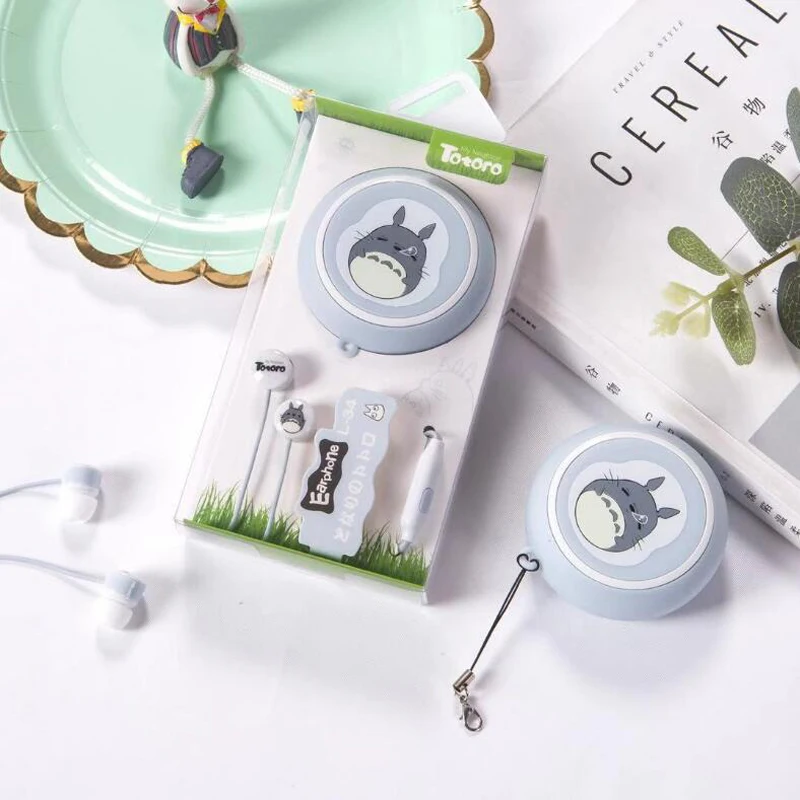 CHICLITS пара милые Мультяшные Тоторо наушники 3 5 мм модные в ухо музыкальные