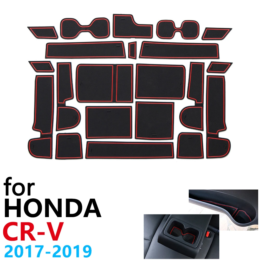 Противоскользящий резиновый подушкой для чашки дверной паз коврик Honda CRV CR V 5 го