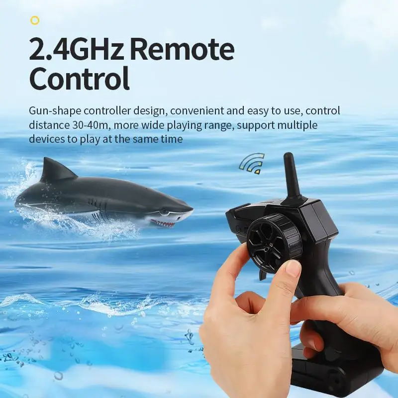 

Новый RC моделирование Акула игрушки 2,4g пульт дистанционного управления лодкой 2-в-1 Пульт дистанционного управления лодкой высокоскоростно...