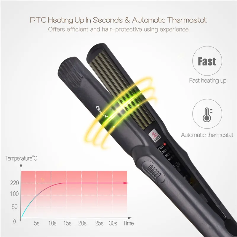 Щипцы для гофре из турмалина керамическая плойка завивки волос Плойка | Красота и