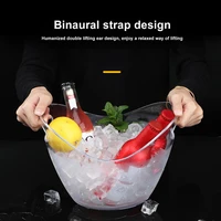 1 pcs durable clear plastic ice bucket 4l storage holder for wine champagne and beer bottles