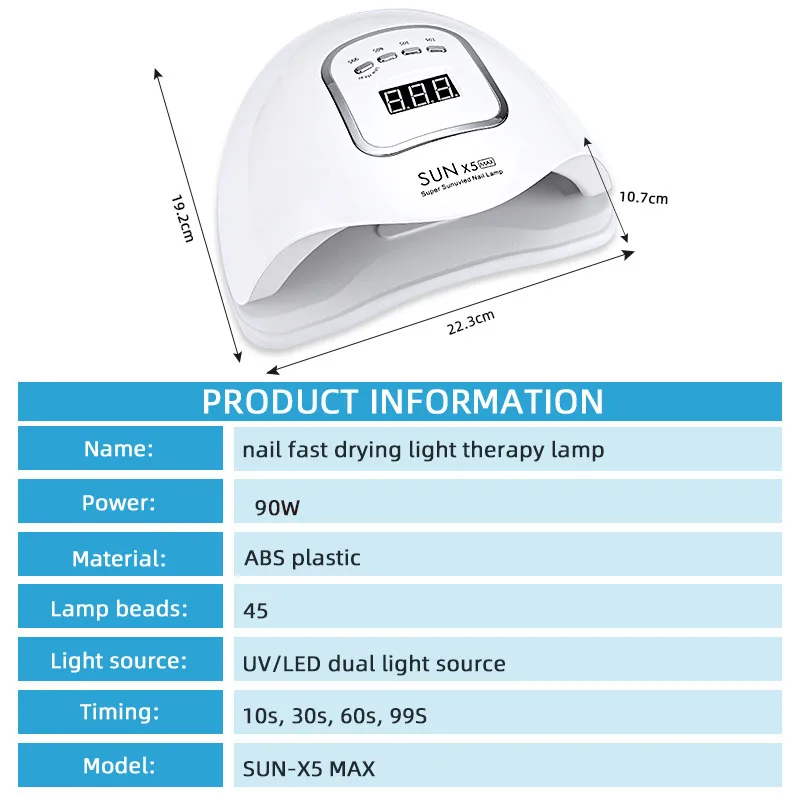 DIOZO 90 Вт Светодиодная УФ лампа для ногтей Сушилка Маникюр гель сушильная Авто