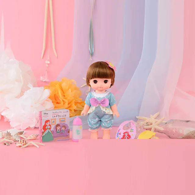 025ariel no box Белоснежка Принцесса игрушка фигурки Рождественская игрушка подарок Дисней оригинальная Принцесса Золушка фигурка модель игрушки для девочек на день рождения - Цвет: 025ariel no box