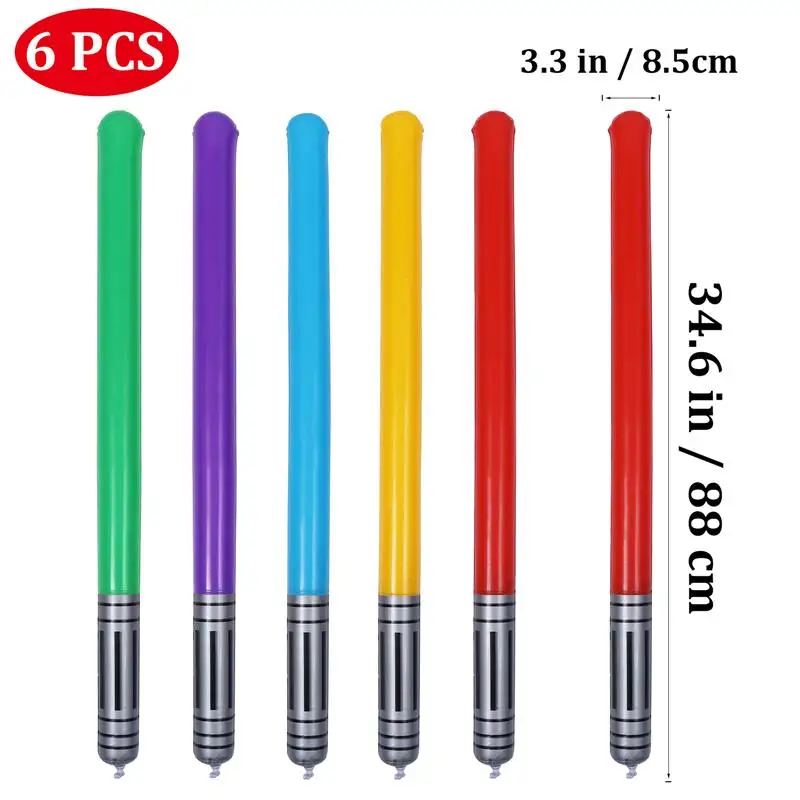 Надувной световой меч 6 шт. реквизит для сцены уличная Веселая игра сувениры