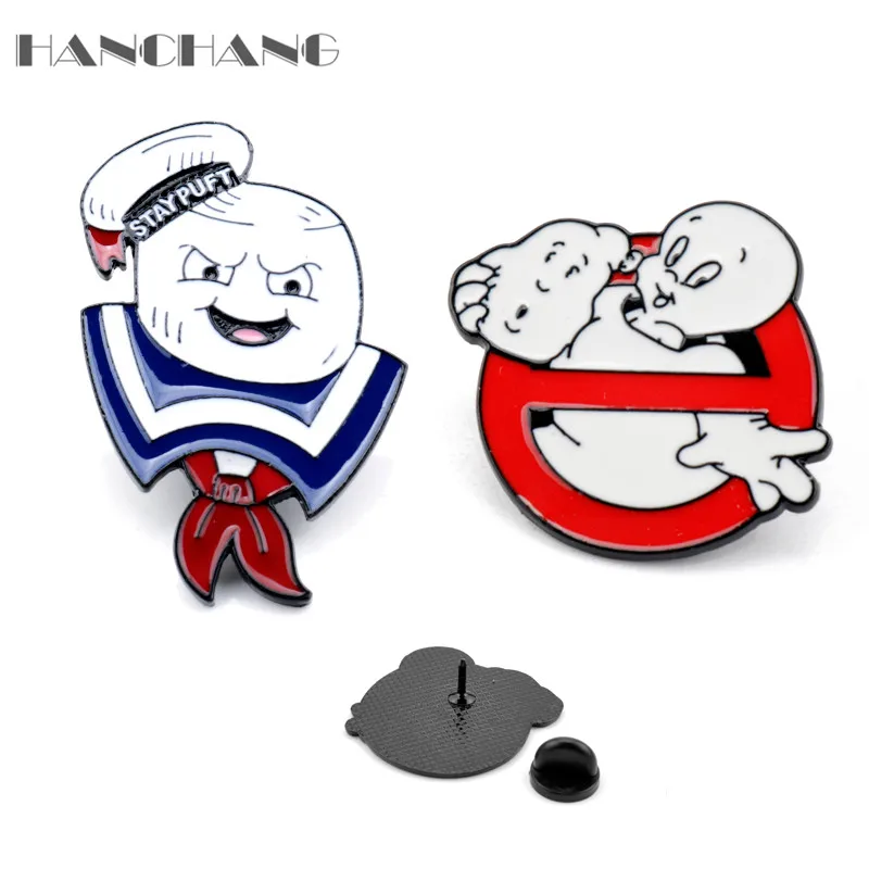 Забавная брошь эмалированный штифт Ghostbusters без призрак Зефирный человек значок