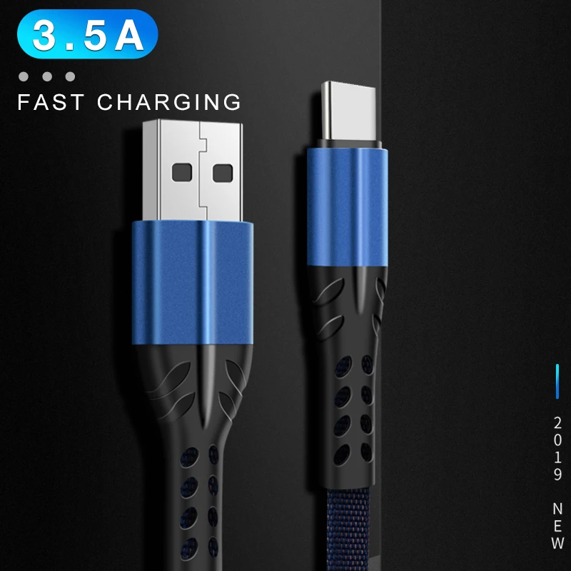 1 м 2 м usb type C длинный зарядный кабель для мобильного телефона для samsung Galaxy S9 S8 Быстрая зарядка кабель для передачи данных 3.5A для Xiaomi 8