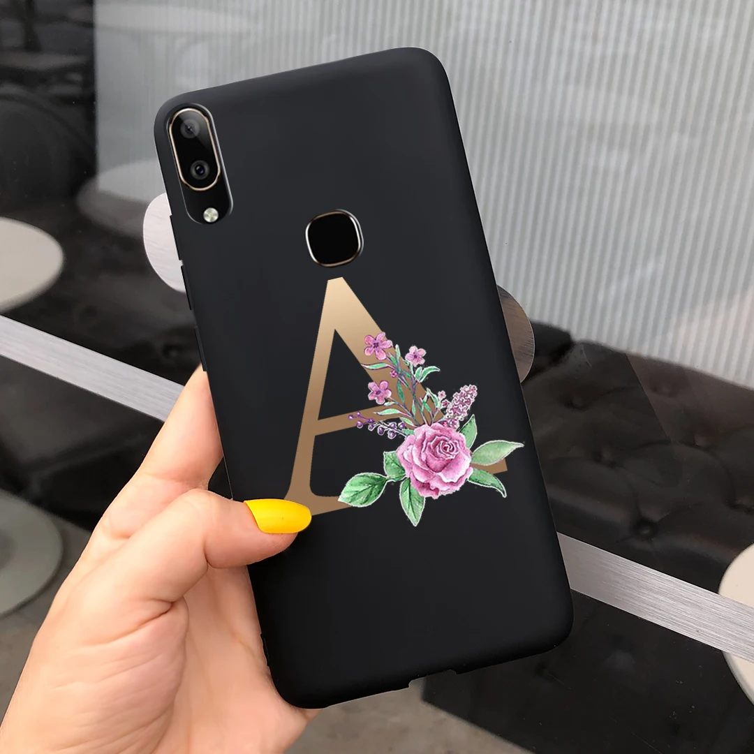 Силиконовый чехол с милыми надписями для Vivo V9 Youth мягкий ударопрочный из ТПУ