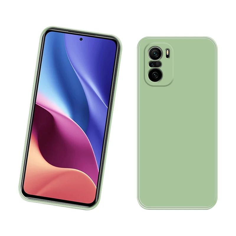 original liquid square silicone phone case for xiaomi redmi note 7 8 9 9s 10 pro max poco f3 gt x3 pro nfc soft thin cover funda free global shipping
