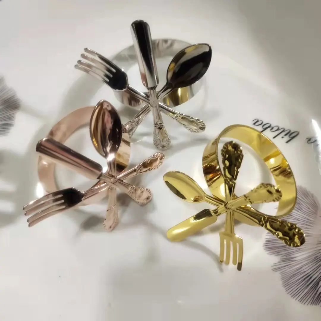 

Table Western-Style Knife Fork Spoon Napkin Buckle Napkin Ring Towel Buckle