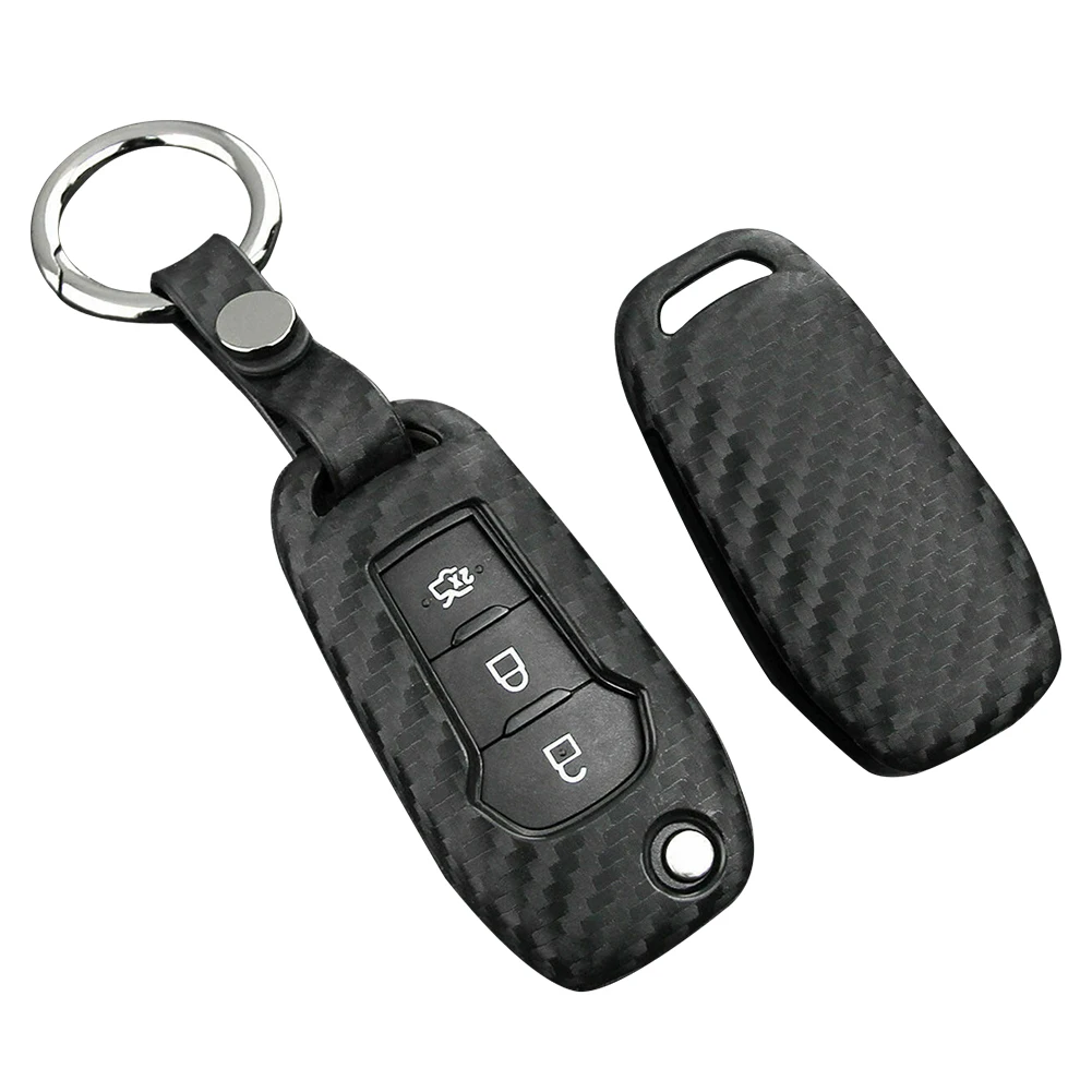 Key Fob Case Carbon Fiber Replace Cover For Ford Mondeo Ranger Explorer Car Protector Buffway | Автомобили и мотоциклы
