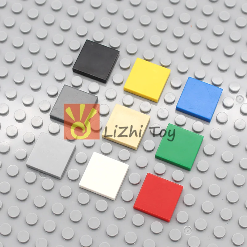 MOC плоские плитки 2*2 таблетки 3068 DIY просвечивающие блочные кирпичи совместимые с