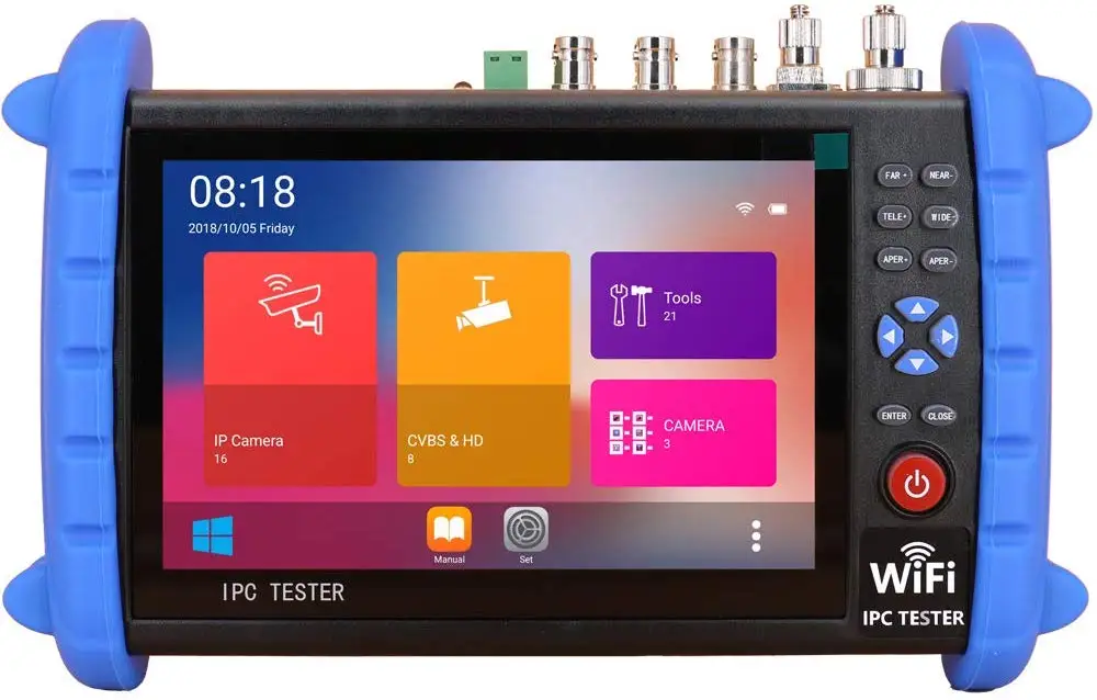 7 дюймов HD CCTV тестер монитора AHD CVI TVI CVBS IP H.265 4K 8MP совместимому с HDMI в TDR оптического