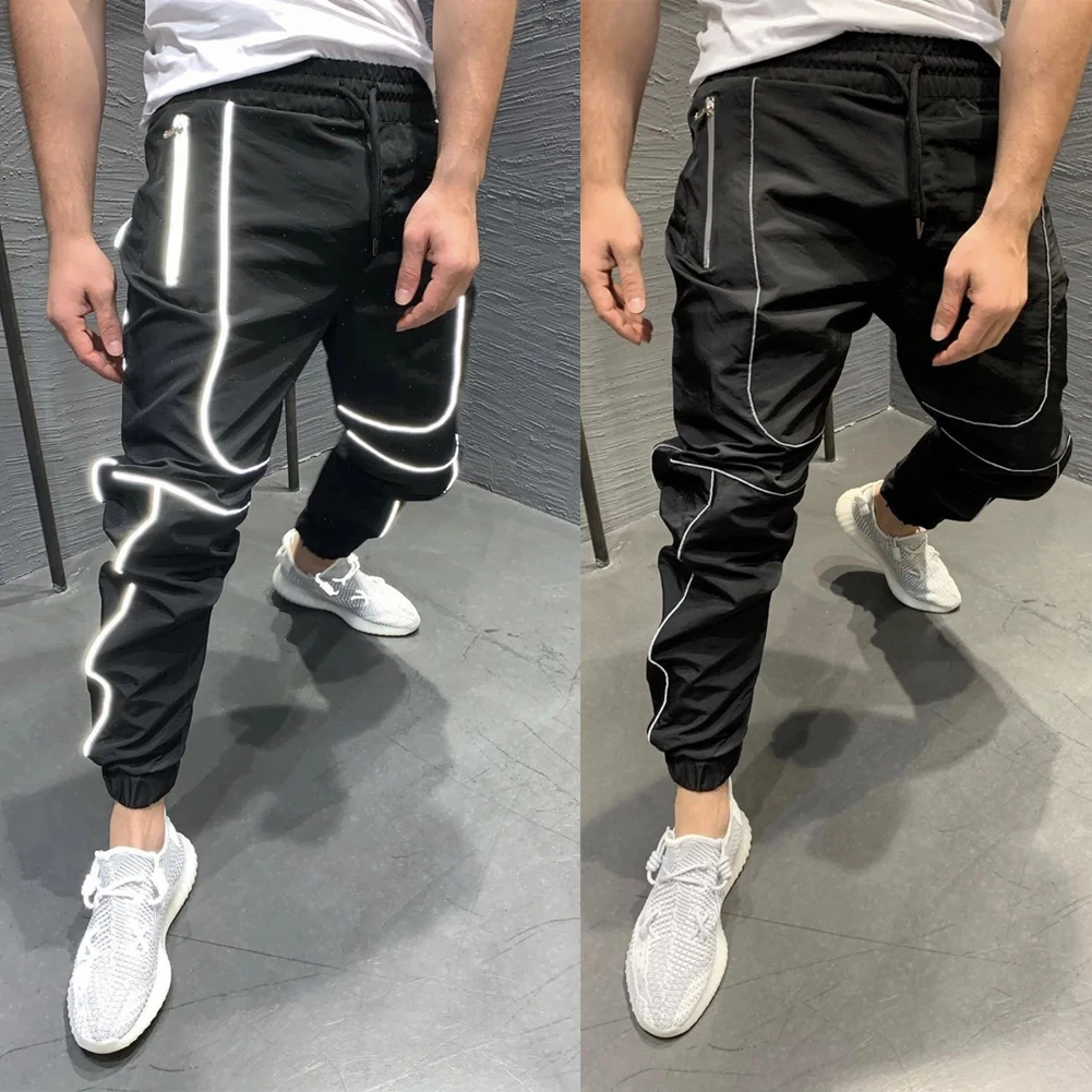 Мужские Мягкие водонепроницаемые походные брюки светящиеся ночные штаны для