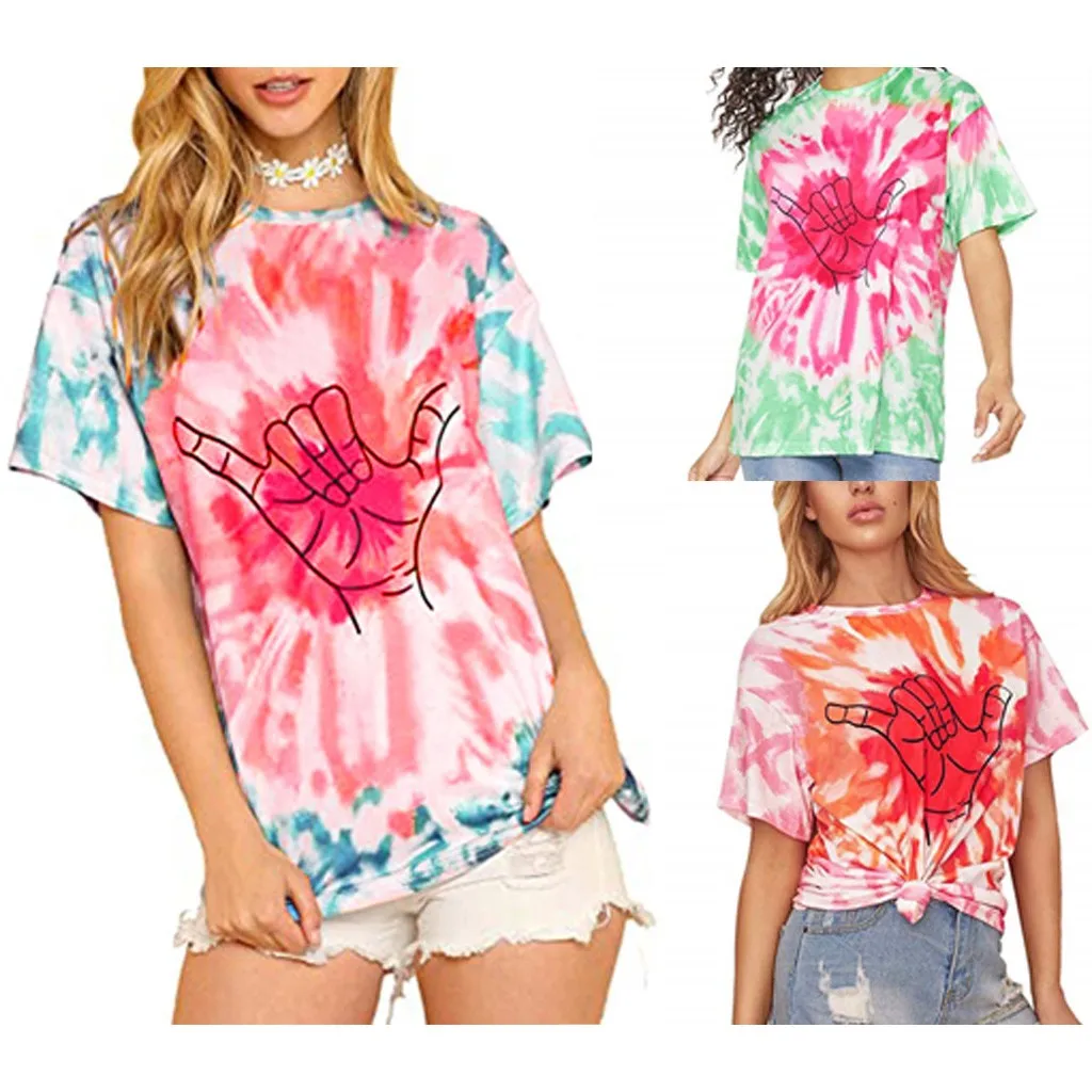 Женские футболки с коротким рукавом и графическим принтом повседневные