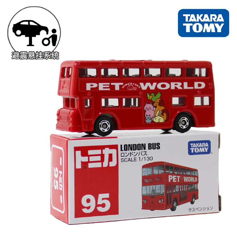 TAKARA TOMY легкие автомобили для детей Лондон двухслойный автобус литые под
