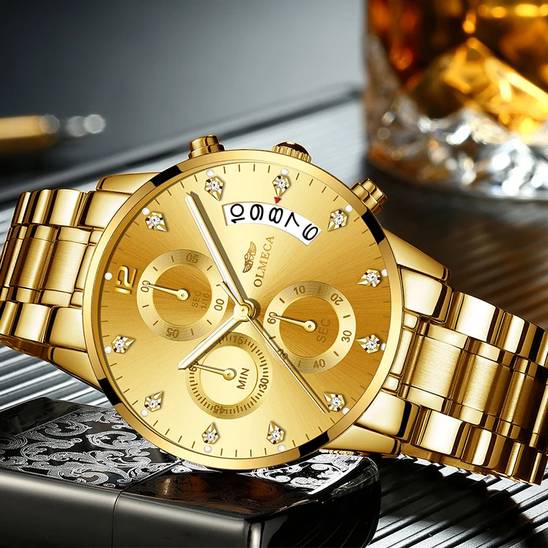 Часы мужские кварцевые с календарем водонепроницаемые до 30 м | Наручные часы