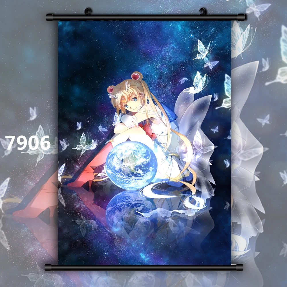 7906 Сейлор Мун Кристалл Chibiusa Kaiou Michiru Рей Хино Луна Tsukino Usagi Tenou Haruka Аниме Манга плакат в рулоне - Цвет: 7906
