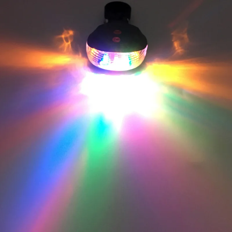Colorful Light Дропшиппинг велосипедный светильник s водонепроницаемый 5 светодиодный 2 лазеры задний светильник сигнаПредупреждение светильник для безопасности велосипедный задний светильник - Цвет: Colorful Light