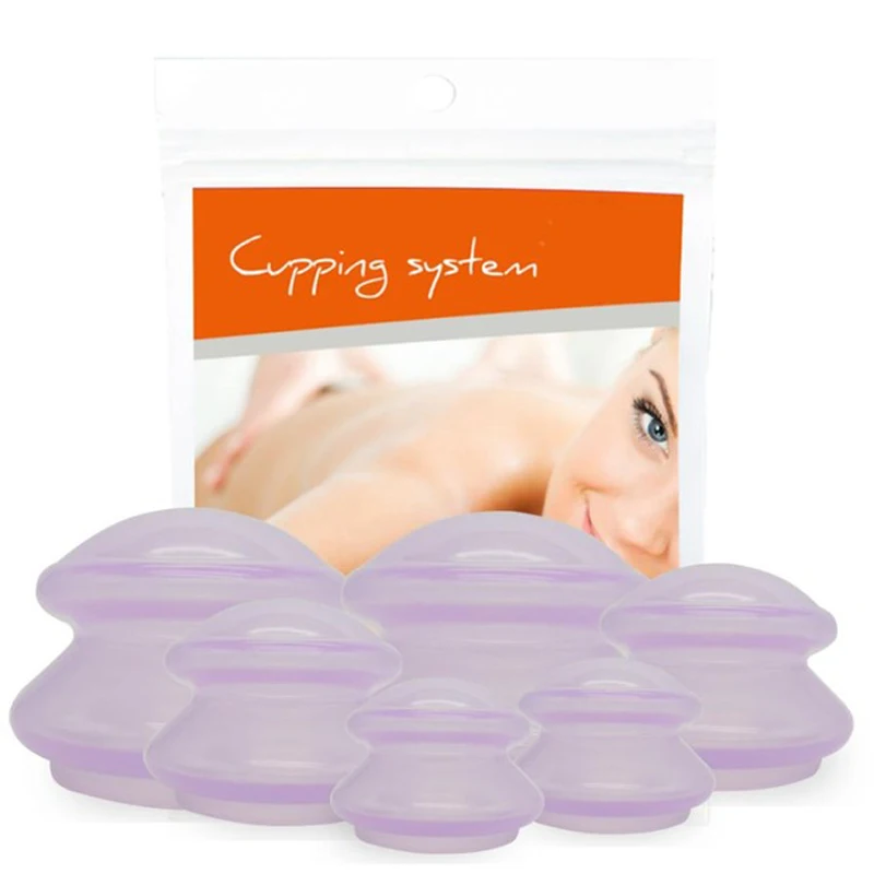 Силиконовые массажные чашки для тела массажная чашка лица 6 шт. профессиональная