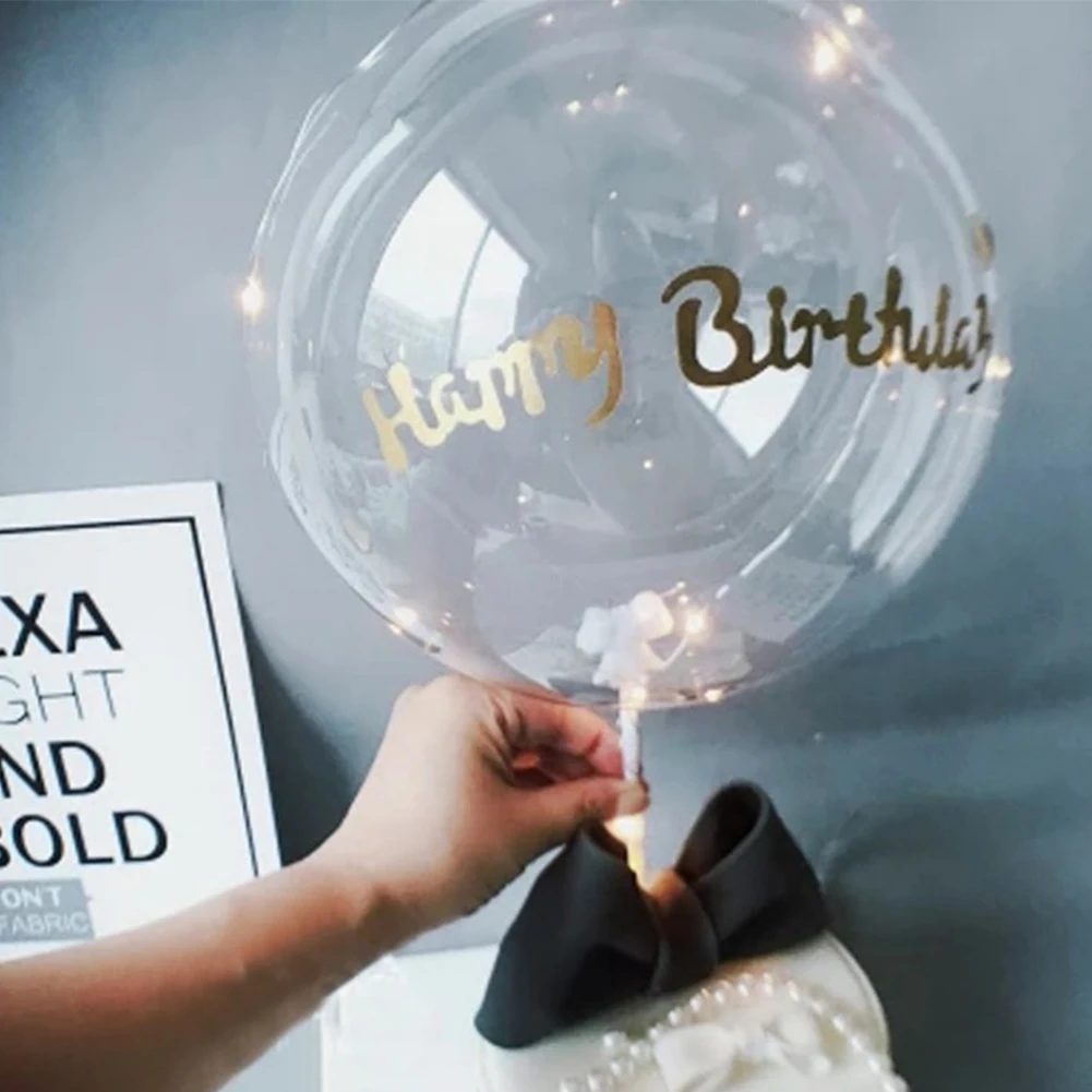 5Pcs/set Balloon Sticker for Bubble Ballons Bobo Clear Helium Baby Shower Birthday Party Decoration Wedding Props Supplies | Дом и сад