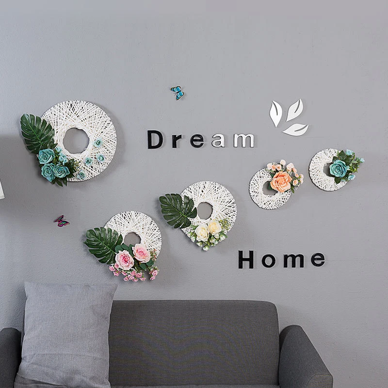 Скандинавский современный настенный Декор гирлянды поделки ручной работы для