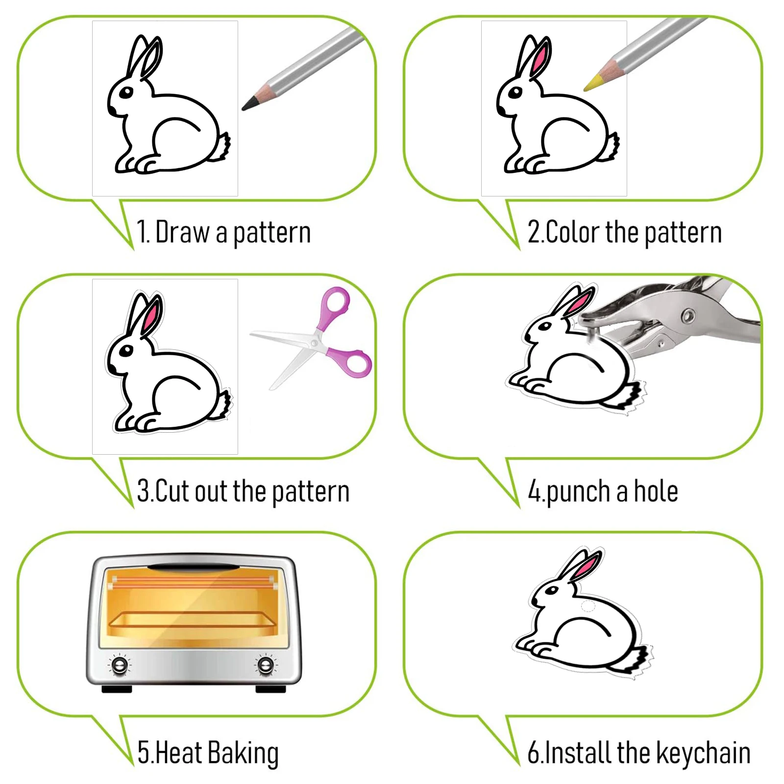 

181/188Pcs Heat Shrink Dinks Plastic Sheet Kit Shrink Film Sheets Art Paper Colored Pencils DIY Keychain Jewelry Making Tools