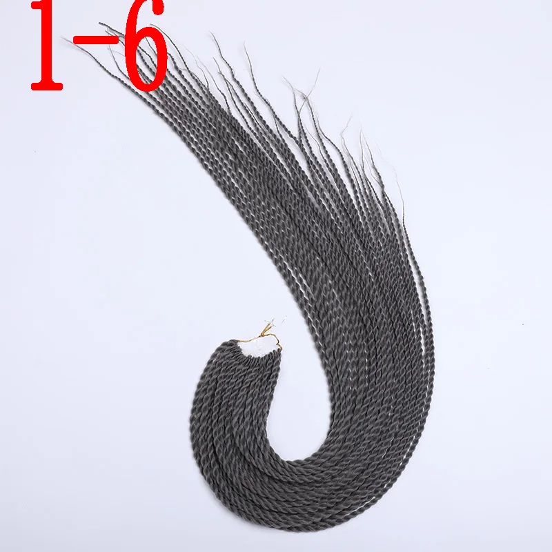 P4/27 MERISIHAIR Ombre Сенегальские крученые волосы на крючках косички 24 дюйма 30 корней/упаковка синтетические плетеные волосы для женщин серые, синие, розовые, бро - Цвет: P4/27