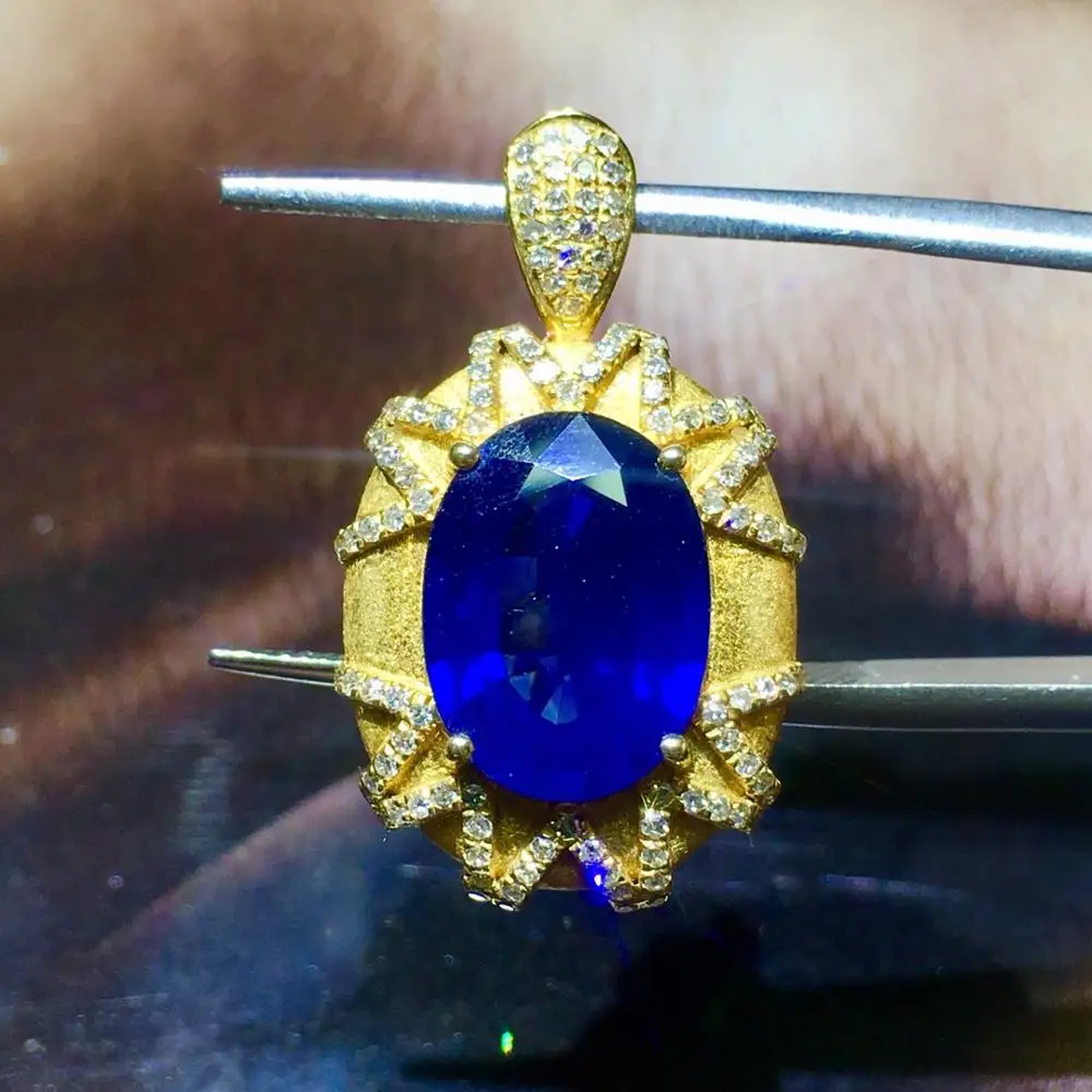 819 ювелирные украшения 18K желтое золото натуральный 3.1ct драгоценный камень, синий сапфир 18k золото бриллианты камень кольцо унисекс для женщин кольца