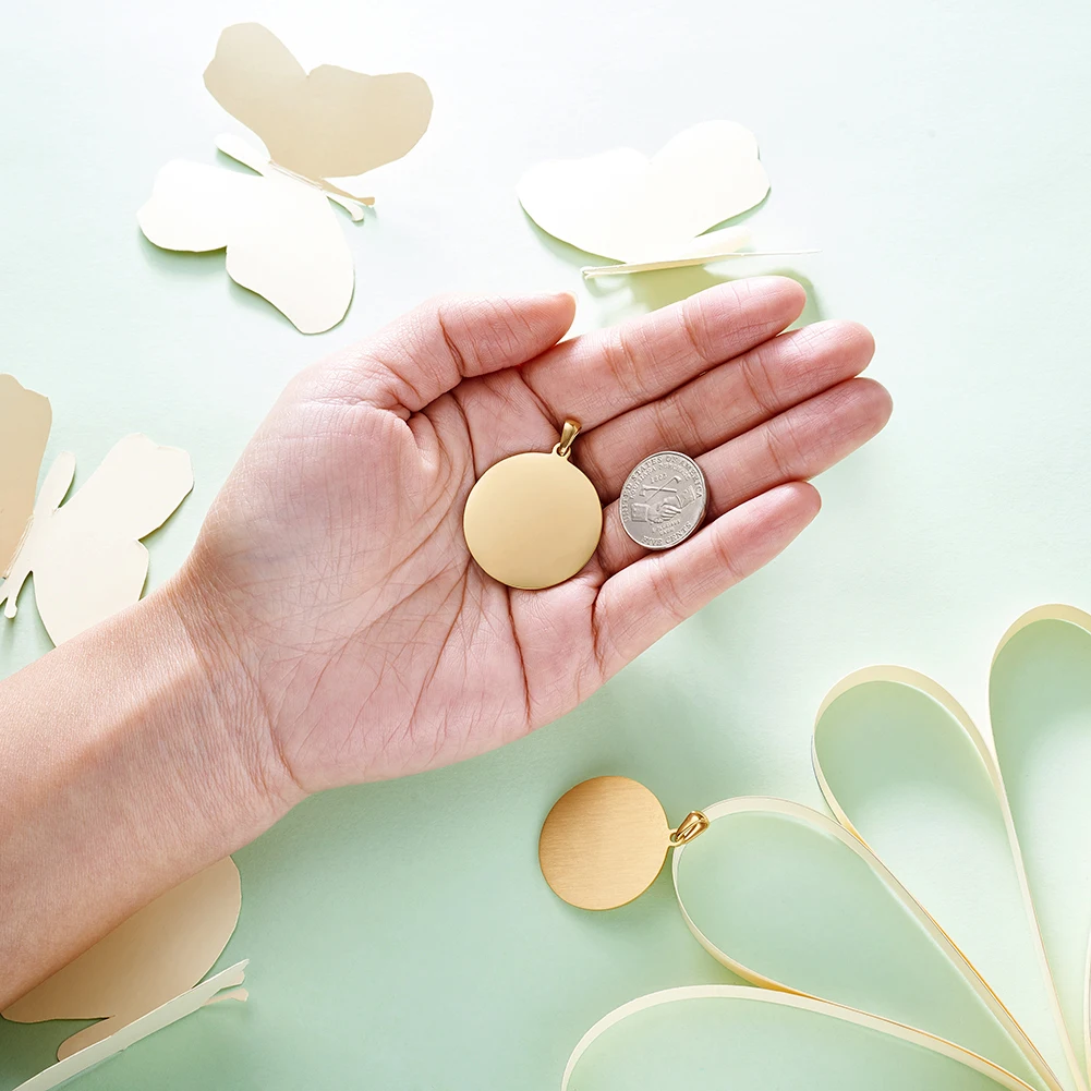 Металлические подвески для ожерелья 33x30x1 мм из нержавеющей стали 304 10 шт. |