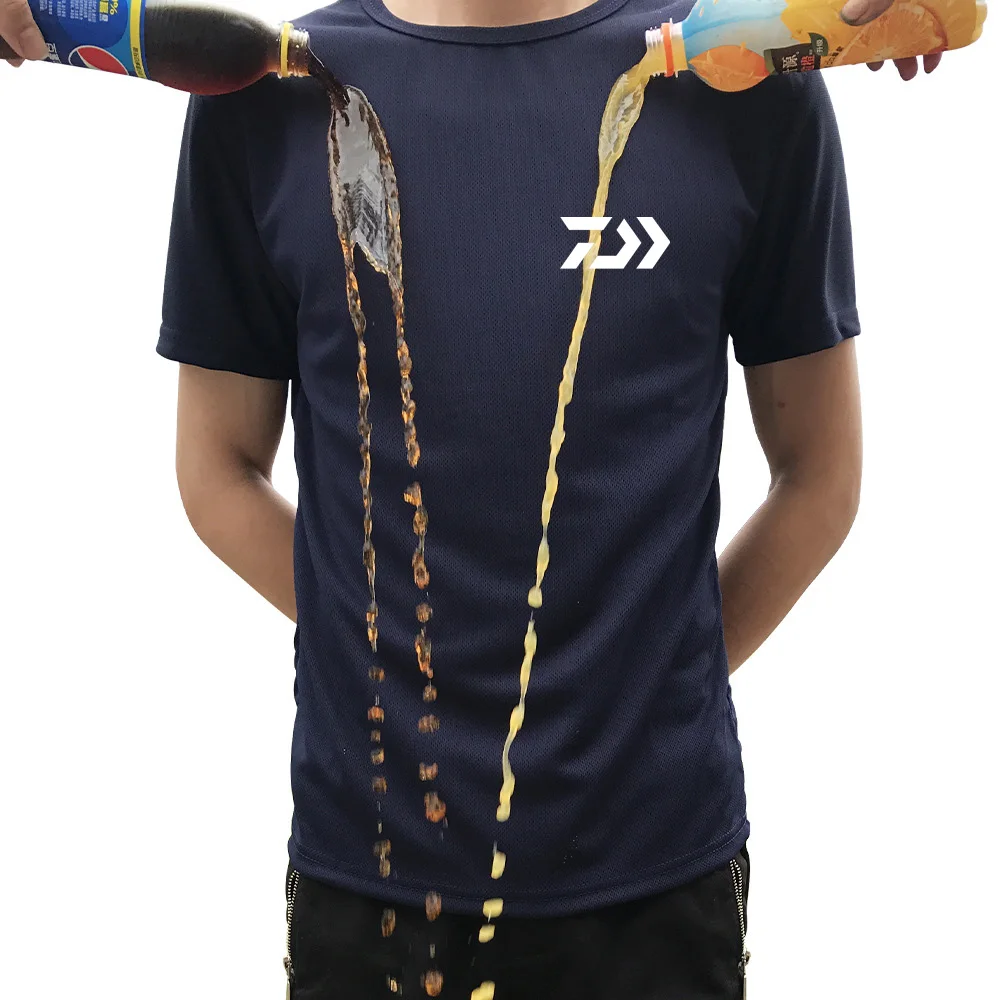 Дышащая мужская футболка с защитой от грязи DAIWA для рыбалки креативная